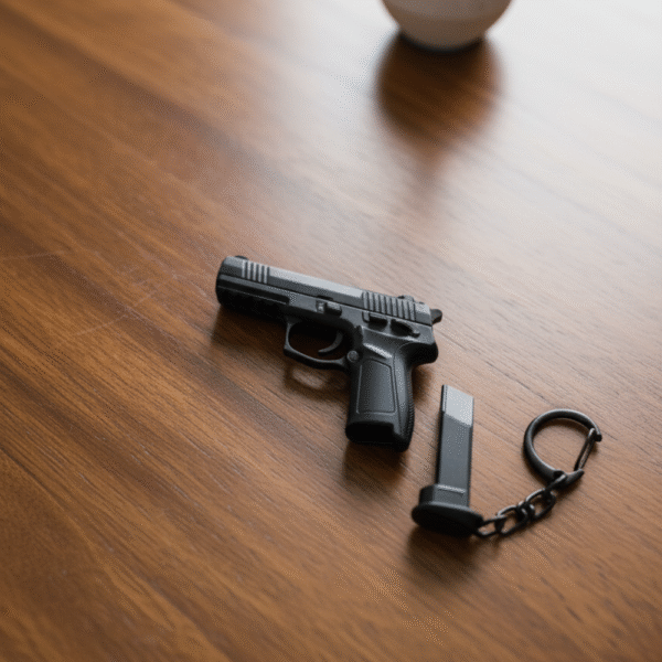 Mini Tactical Gun Keychain – Realistic Movable Parts & Removable Magazine - Image 2