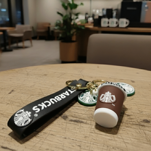 Starbucks Coffee Cup Keychain with Wrist Strap - Cute Coffee Charm Gift - Image 2